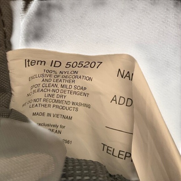 L.L. Bean Large Insulated Zip Top Tote Bag Blue # 505207 Durable Nylon GUC Flaws - Picture 10 of 12